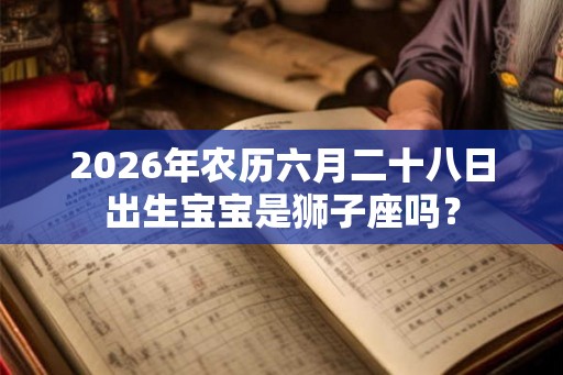2026年农历六月二十八日出生宝宝是狮子座吗？