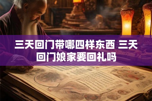 三天回门带哪四样东西 三天回门娘家要回礼吗