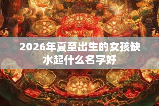 2026年夏至出生的女孩缺水起什么名字好