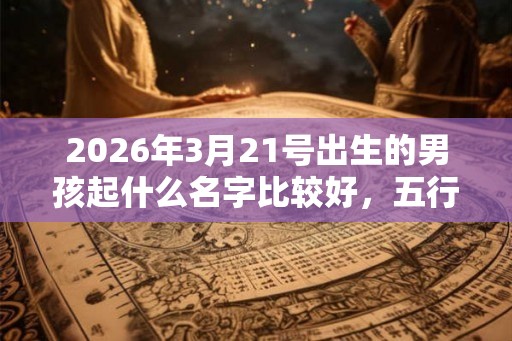 2026年3月21号出生的男孩起什么名字比较好，五行属什么
