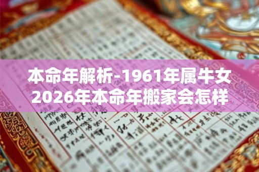 本命年解析-1961年属牛女2026年本命年搬家会怎样