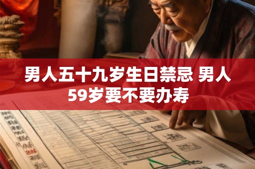 男人五十九岁生日禁忌 男人59岁要不要办寿