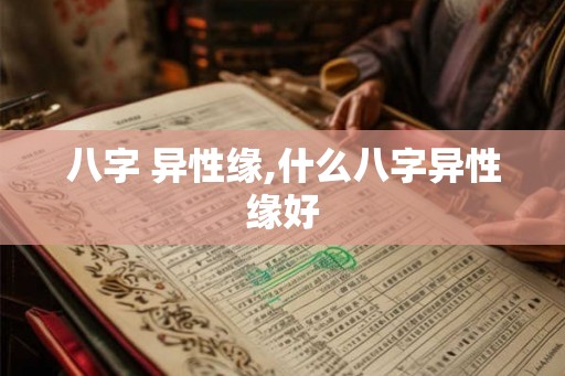八字 异性缘,什么八字异性缘好