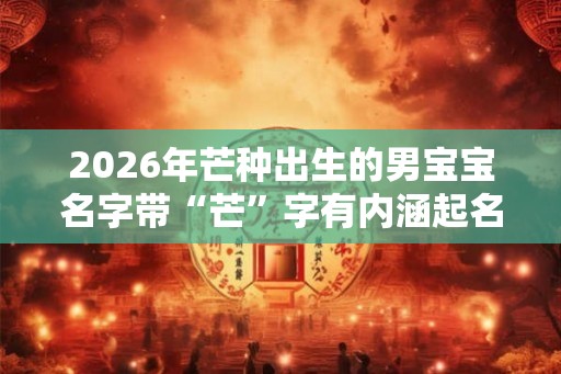 2026年芒种出生的男宝宝名字带“芒”字有内涵起名 2026年芒种出生的男宝宝名字带“芒”字有内涵起名