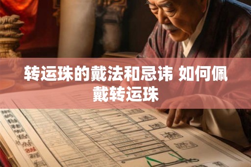 转运珠的戴法和忌讳 如何佩戴转运珠