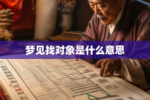 梦见找对象是什么意思