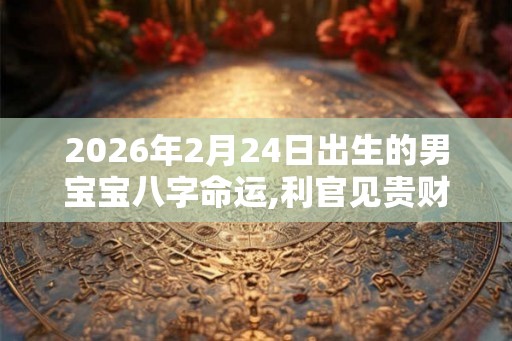 2026年2月24日出生的男宝宝八字命运,利官见贵财库富足
