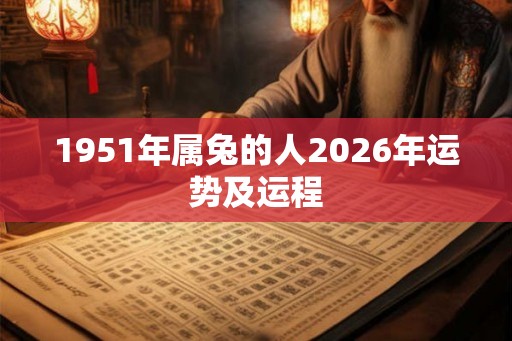 1951年属兔的人2026年运势及运程 1951年属兔的人2026年运势及运程