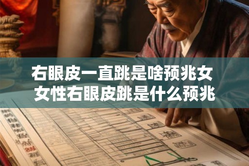 右眼皮一直跳是啥预兆女 女性右眼皮跳是什么预兆