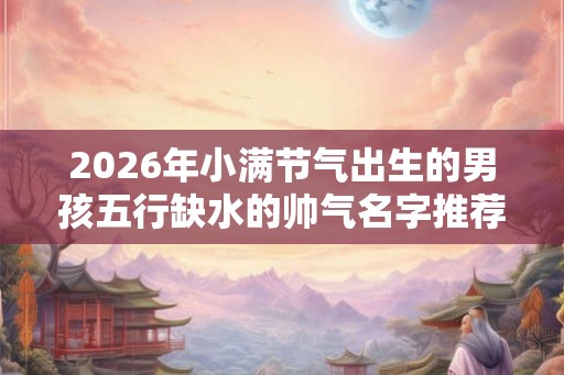 2026年小满节气出生的男孩五行缺水的帅气名字推荐