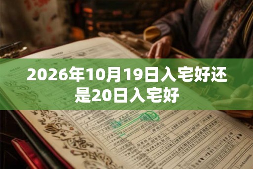 2026年10月19日入宅好还是20日入宅好