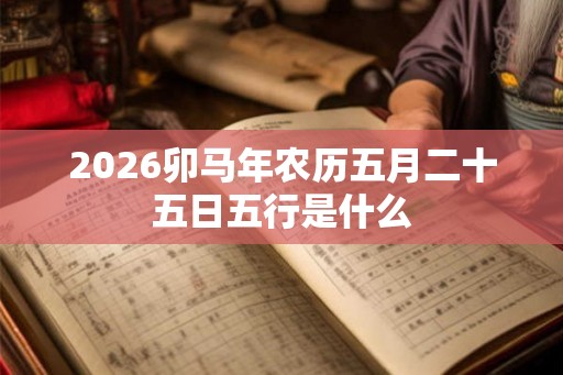 2026卯马年农历五月二十五日五行是什么 2026卯马年农历五月二十五日五行是什么