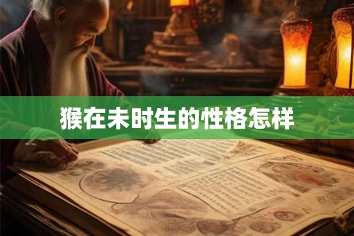 猴在未时生的性格怎样