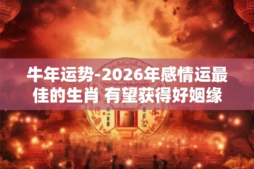 牛年运势-2026年感情运最佳的生肖 有望获得好姻缘的人