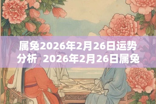 属兔2026年2月26日运势分析  2026年2月26日属兔今日运势