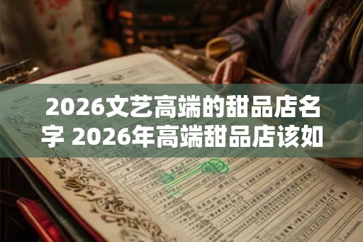 2026文艺高端的甜品店名字 2026年高端甜品店该如何命名