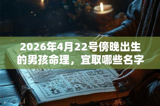 2026年4月22号傍晚出生的男孩命理，宜取哪些名字？