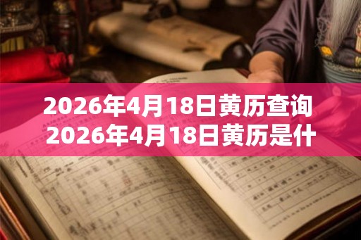2026年4月18日黄历查询 2026年4月18日黄历是什么