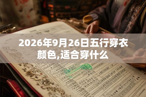 2026年9月26日五行穿衣颜色,适合穿什么 2026年9月26日五行穿衣颜色,适合穿什么