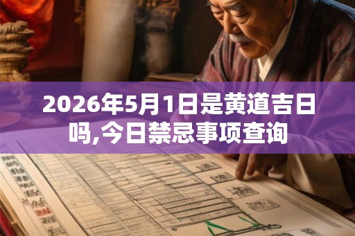 2026年5月1日是黄道吉日吗,今日禁忌事项查询