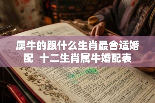 属牛的跟什么生肖最合适婚配  十二生肖属牛婚配表