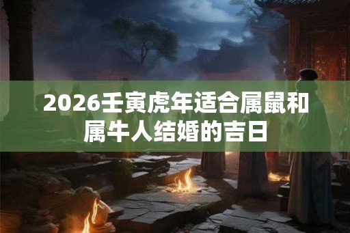 2026壬寅虎年适合属鼠和属牛人结婚的吉日