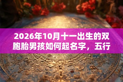 2026年10月十一出生的双胞胎男孩如何起名字，五行属相是什么？