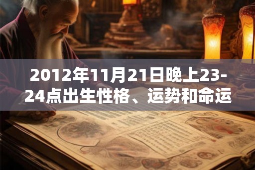 2012年11月21日晚上23-24点出生性格、运势和命运