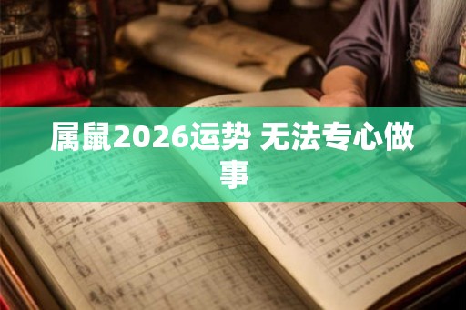 属鼠2026运势 无法专心做事