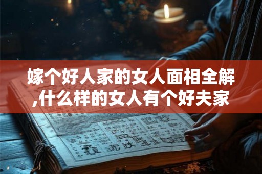 嫁个好人家的女人面相全解,什么样的女人有个好夫家？