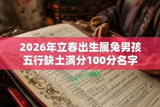 2026年立春出生属兔男孩五行缺土满分100分名字