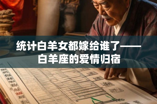 统计白羊女都嫁给谁了——白羊座的爱情归宿