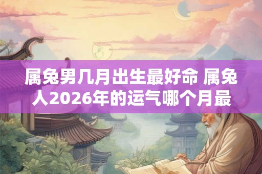 属兔男几月出生最好命 属兔人2026年的运气哪个月最好