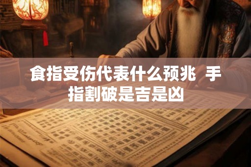 食指受伤代表什么预兆  手指割破是吉是凶