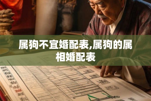属狗不宜婚配表,属狗的属相婚配表