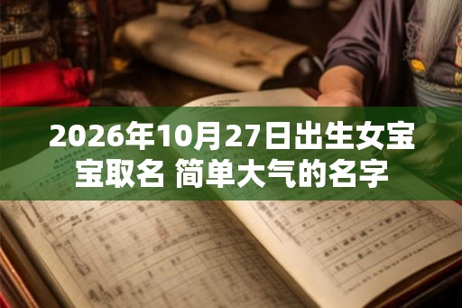 2026年10月27日出生女宝宝取名 简单大气的名字