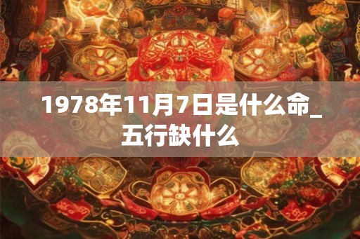 1978年11月7日是什么命_五行缺什么