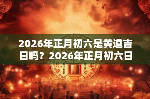 2026年正月初六是黄道吉日吗？2026年正月初六日子黄历如何？