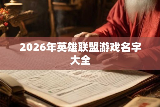 2026年英雄联盟游戏名字大全
