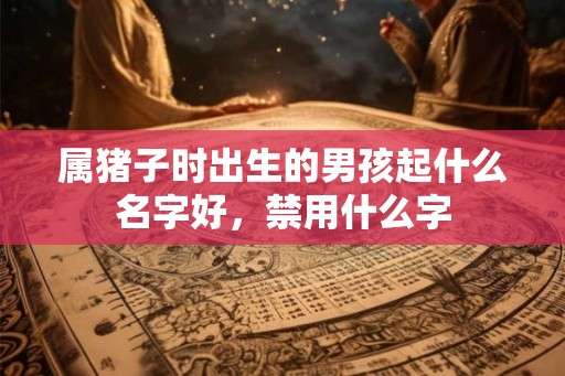 属猪子时出生的男孩起什么名字好，禁用什么字
