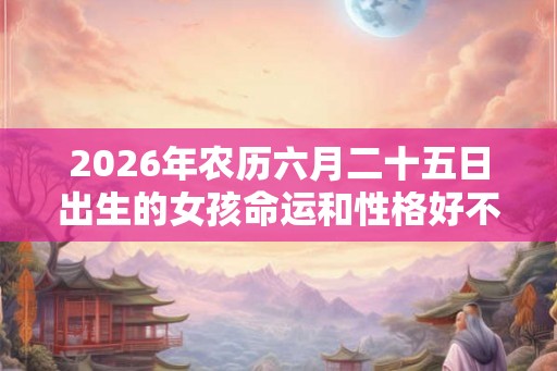 2026年农历六月二十五日出生的女孩命运和性格好不好