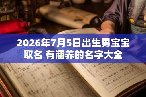 2026年7月5日出生男宝宝取名 有涵养的名字大全