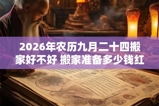 2026年农历九月二十四搬家好不好 搬家准备多少钱红包进门