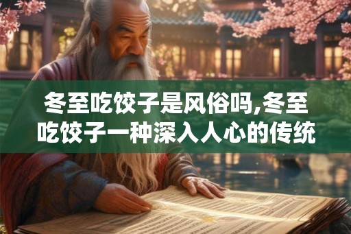冬至吃饺子是风俗吗,冬至吃饺子一种深入人心的传统风俗