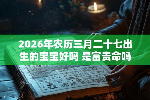 2026年农历三月二十七出生的宝宝好吗 是富贵命吗