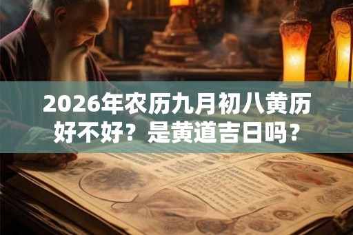 2026年农历九月初八黄历好不好？是黄道吉日吗？