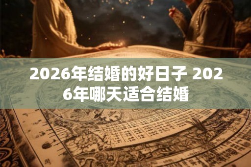 2026年结婚的好日子 2026年哪天适合结婚