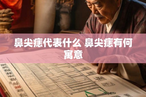 鼻尖痣代表什么 鼻尖痣有何寓意 鼻尖痣代表什么 鼻尖痣有何寓意