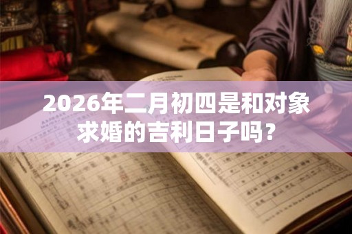2026年二月初四是和对象求婚的吉利日子吗？