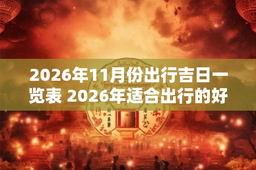 2026年11月份出行吉日一览表 2026年适合出行的好日子